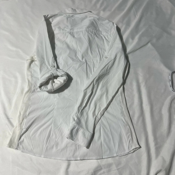 Marmot Button Down Adjustable Sleeve Breathable Shirt  White Size Medium - Picture 2 of 13